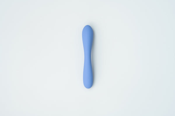 Blue Kaito Sea silicone internal vibrator viewed from above