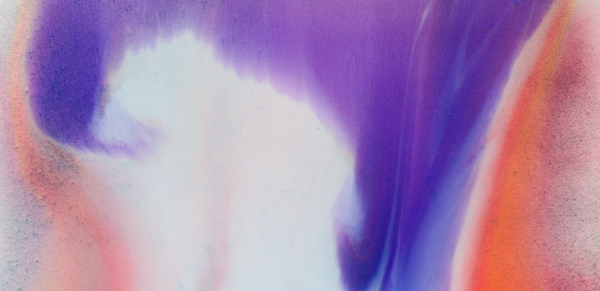 Abstract purple, pink and blue image representing postpartum recovery, pelvic floor health and sex after childbirth