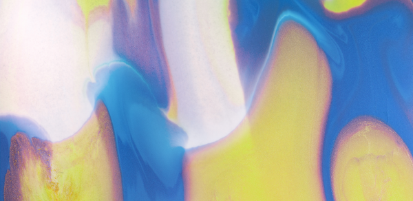 Abstract blue, yellow and pink image representing vulvodynia, pelvic pain and vulval health