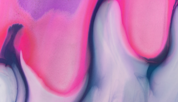 Abstract pink, purple and blue image representing hormonal changes and intimate health
