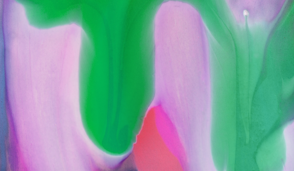 Abstract green, pink and purple image representing pregnancy and pelvic floor health