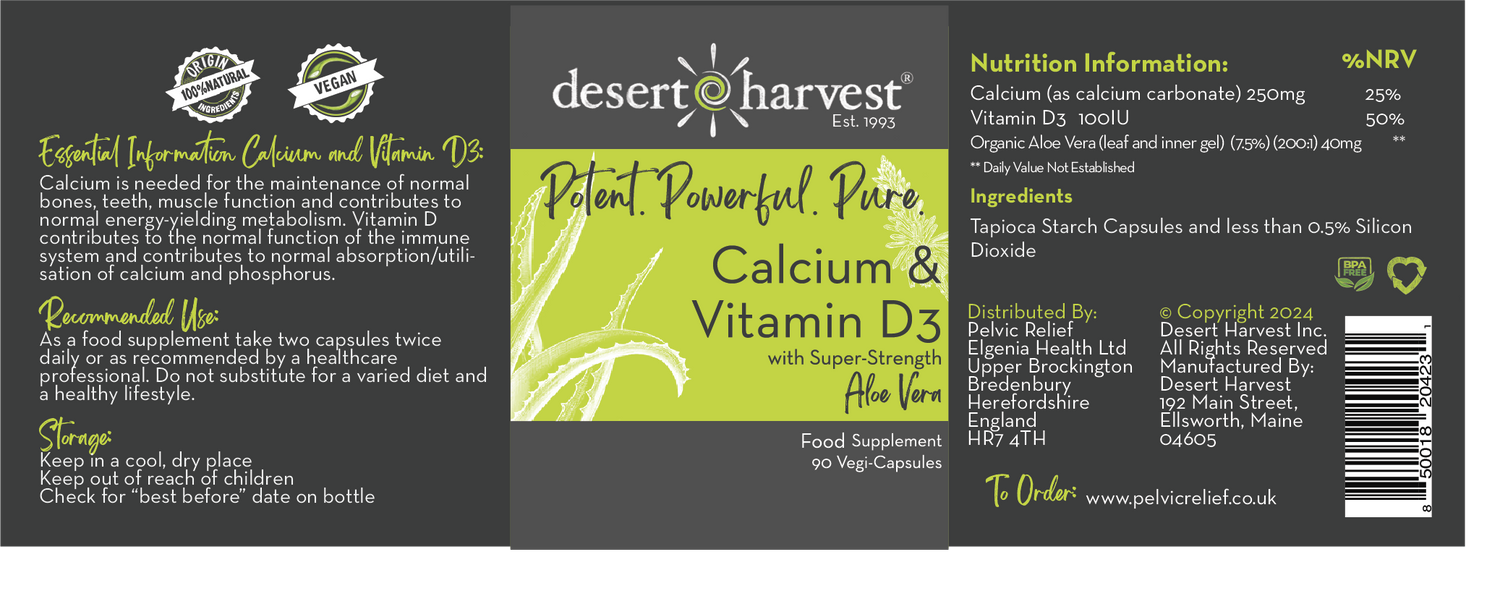 DESERT HARVEST CALCIUM AND VITAMIN D3 SUPPLEMENTS