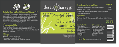 DESERT HARVEST CALCIUM AND VITAMIN D3 SUPPLEMENTS