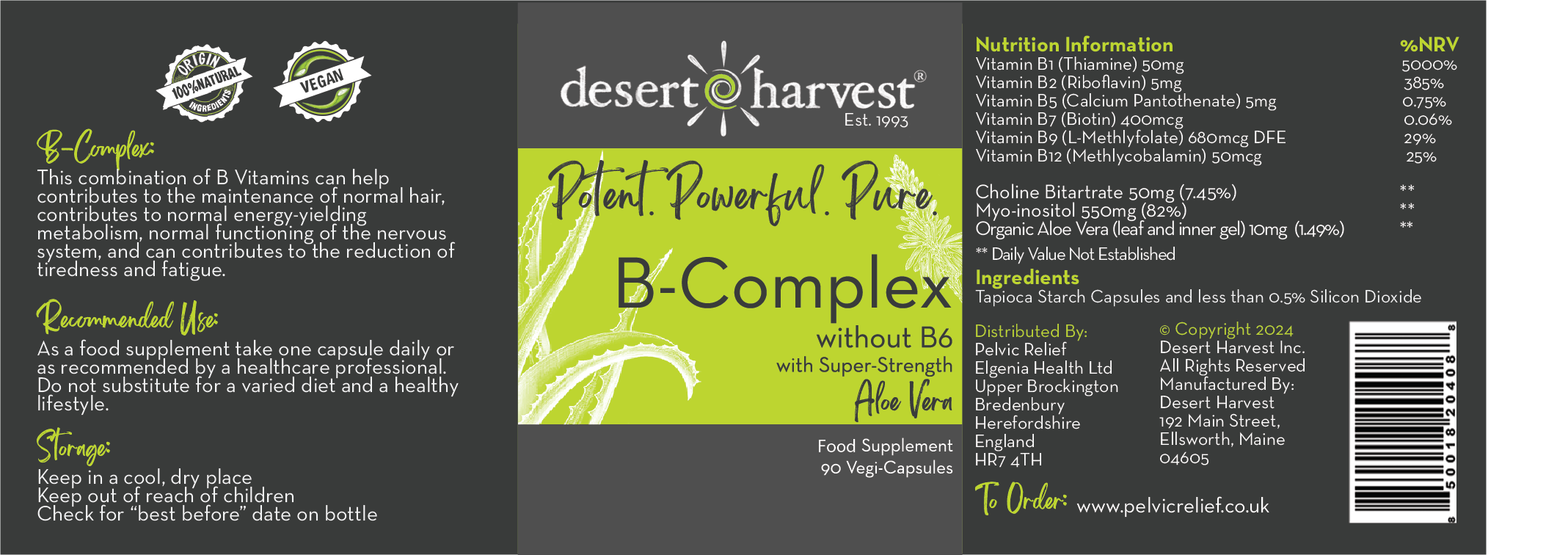 DESERT HARVEST B-COMPLEX CAPSULES