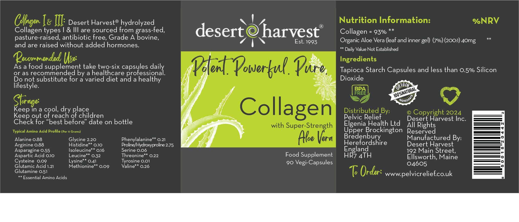 DESERT HARVEST COLLAGEN SUPPLEMENTS