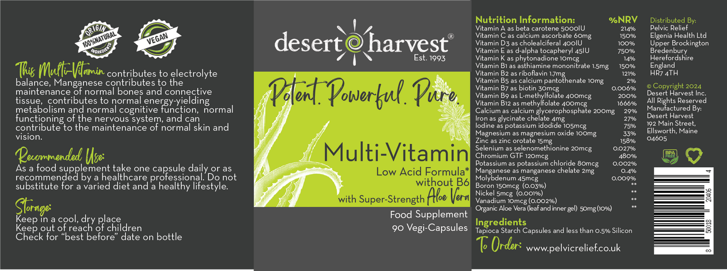 DESERT HARVEST MULTI-VITAMIN LOW ACID SUPPLEMENTS