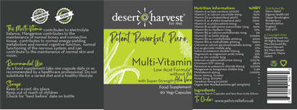 DESERT HARVEST MULTI-VITAMIN LOW ACID SUPPLEMENTS