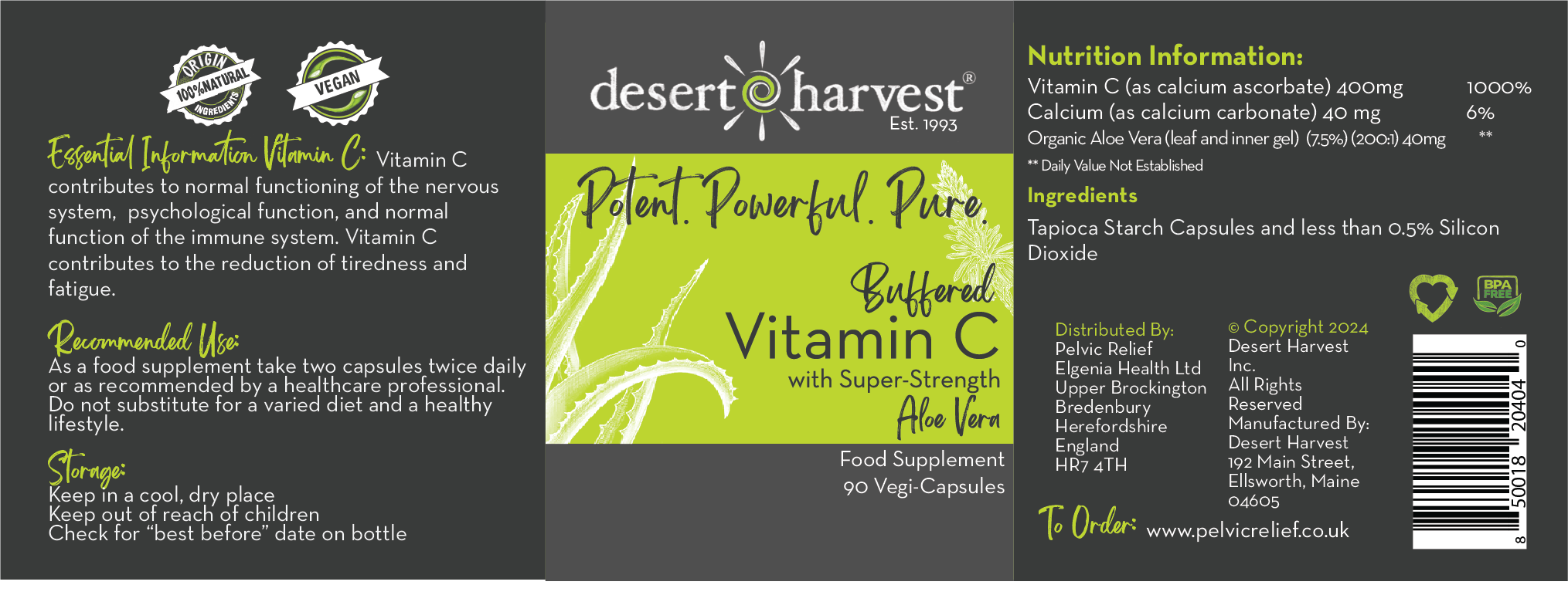 DESERT HARVEST BUFFERED VITAMIN C SUPPLEMENTS