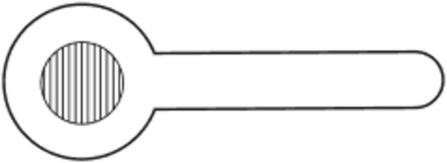 pH test applicator in foil sachet