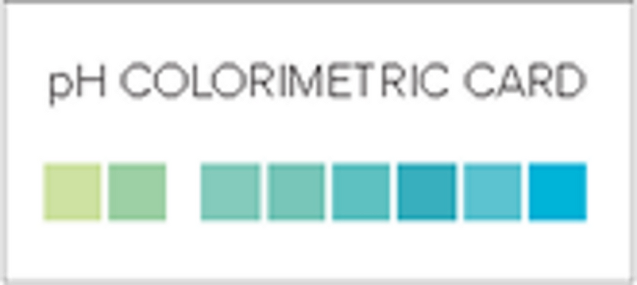 pH test colorimetric card